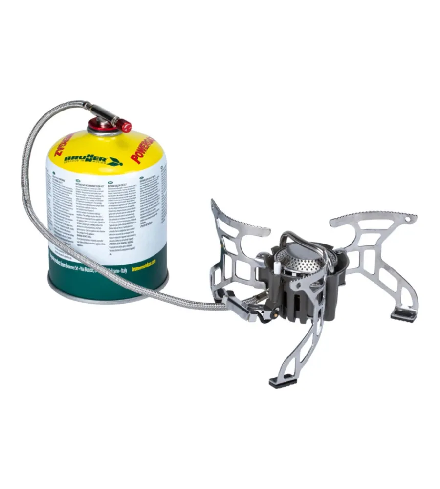Brunner Campeggio|Fornello da campeggio a gas "flamina ultracompact l" in acciaio ø18x9,5 cm