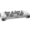 Brunner Campeggio|Fornello da campeggio a gas "devil double grill" in alluminio 2 fuochi e piastra grill 67,9x28,6x12,5 cm