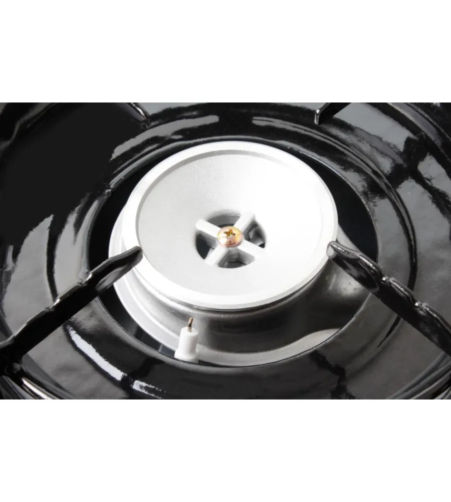 Campeggio-Brunner Fornello da campeggio a gas "devil" in acciaio inox 1 fuoco 37,2x28,6x12,5 cm