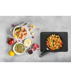 Campeggio-Brunner Fornello da campeggio elettrico "hot point induction" in vetroceramica con grill unico 37x27x4,8 cm