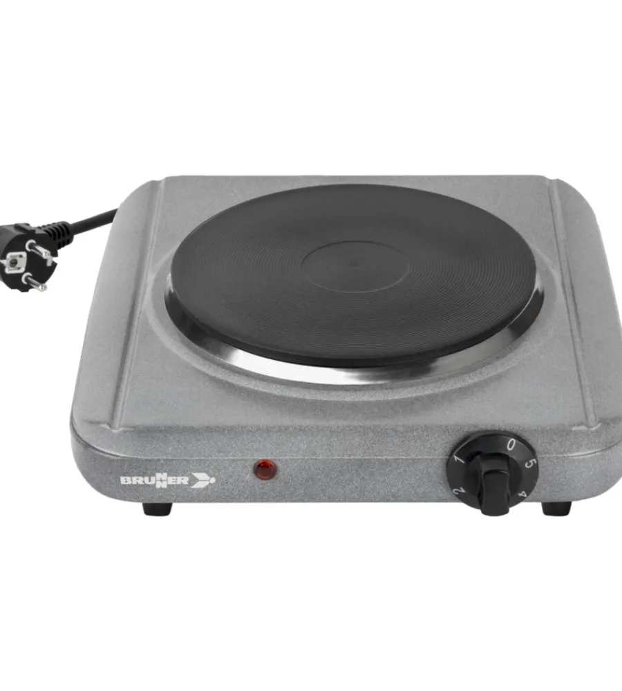 Campeggio-Brunner Fornello da campeggio elettrico "hot point" in metallo 1 fuoco 29,5x27x7 cm