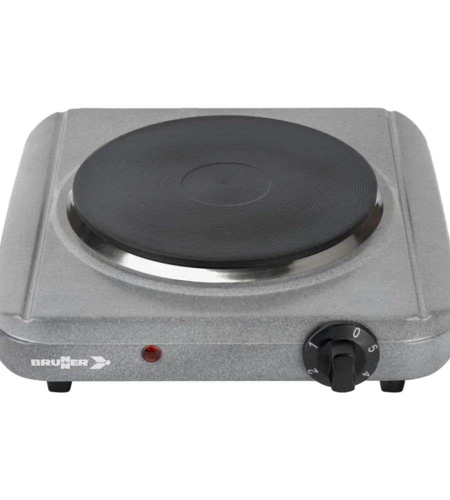 Campeggio-Brunner Fornello da campeggio elettrico "hot point" in metallo 1 fuoco 29,5x27x7 cm