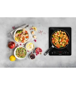Brunner Campeggio|Fornello da campeggio elettrico "hot point induction" in vetroceramica 1 fuoco 28x35x4,6 cm