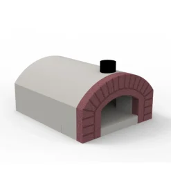 Forni Pizza-Linea VZ Forno per pizza rettangolare in refrattario "capri" l 88 x p 106 x h 51 cm - fino a 3 pizze.