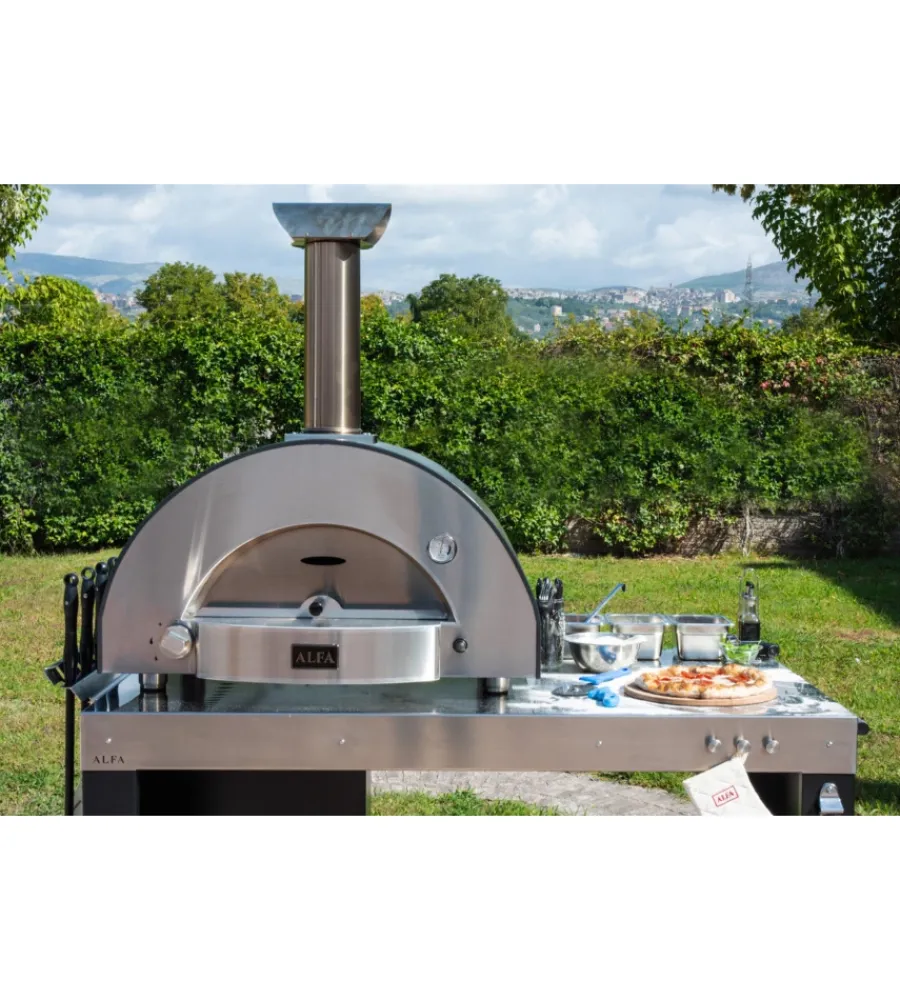 Alfa Forni Forni Pizza|Forno pizza a gas alfa "classico" colore nero 2 pizze