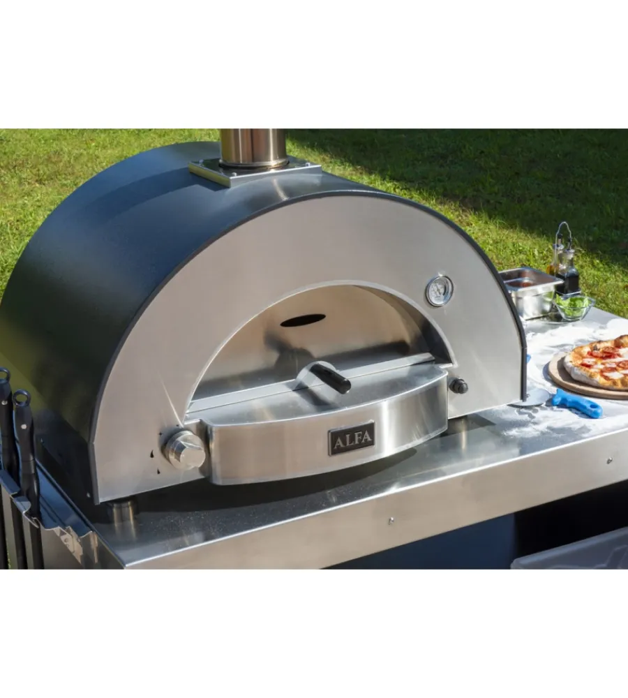 Alfa Forni Forni Pizza|Forno pizza a gas alfa "classico" colore nero 2 pizze