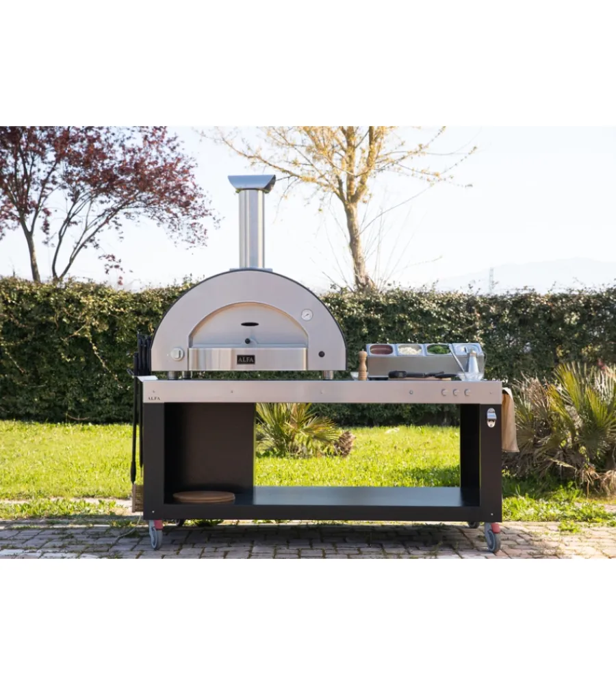 Forni Pizza-Alfa Forni Forno pizza a gas alfa "classico" colore nero 4 pizze