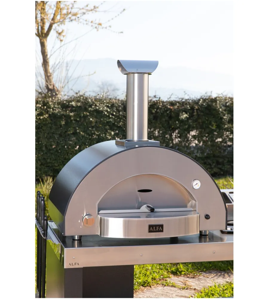 Forni Pizza-Alfa Forni Forno pizza a gas alfa "classico" colore nero 4 pizze