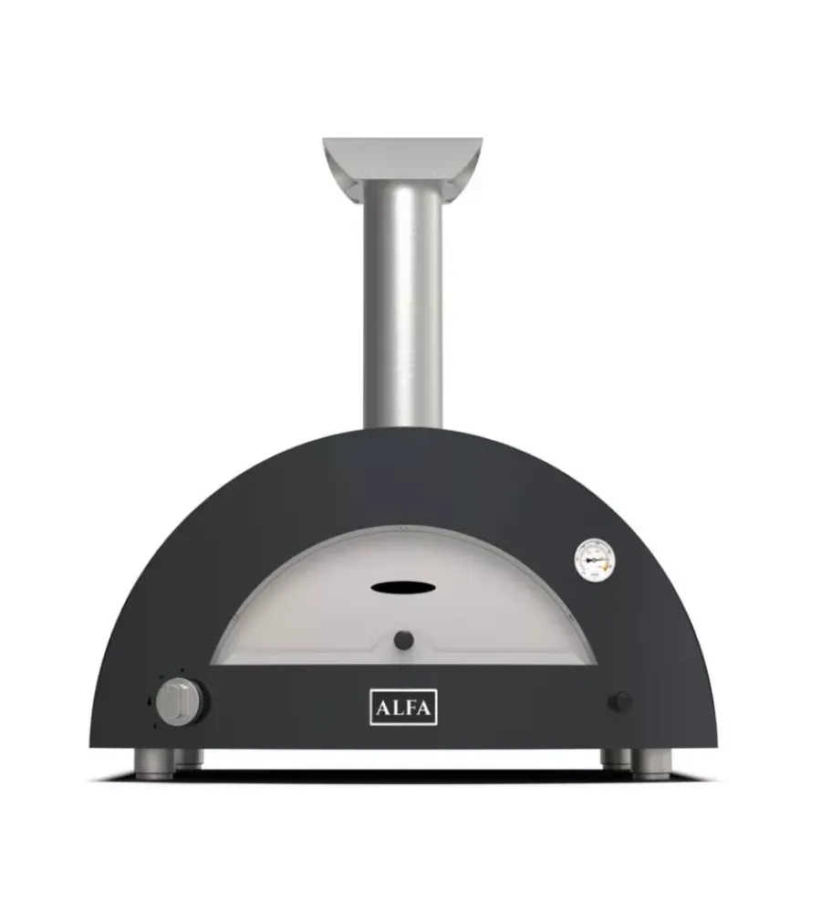 Discount Forno pizza a gas alfa "moderno" colore nero 2 pizze Forni Pizza