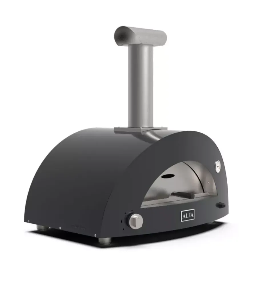 Discount Forno pizza a gas alfa "moderno" colore nero 2 pizze Forni Pizza