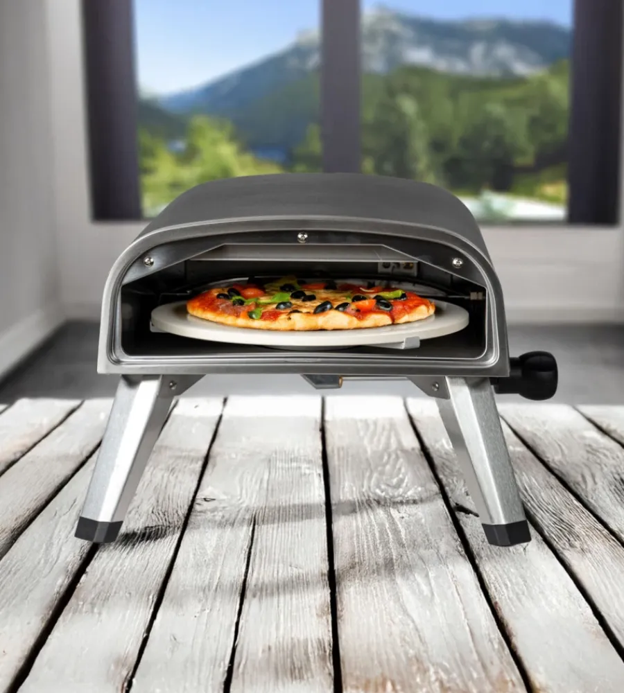 Forni Pizza-Arnold Forno pizza a gas "vulcano" nero 1 pizza