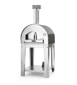 Forni Pizza-Fontana Forni Forno pizza a gas con carrello fontana "margherita" colore antracite 2 pizze