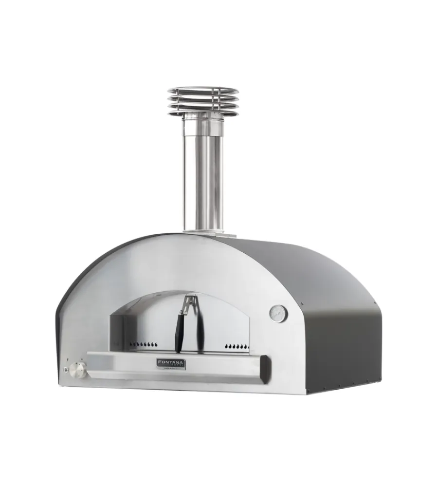 Forni Pizza-Fontana Forni Forno pizza a gas fontana "mangiafuoco" colore antracite 4 pizze