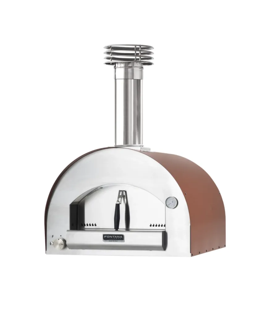 Best Forno pizza a gas fontana "margherita" colore rosso 2 pizze Forni Pizza