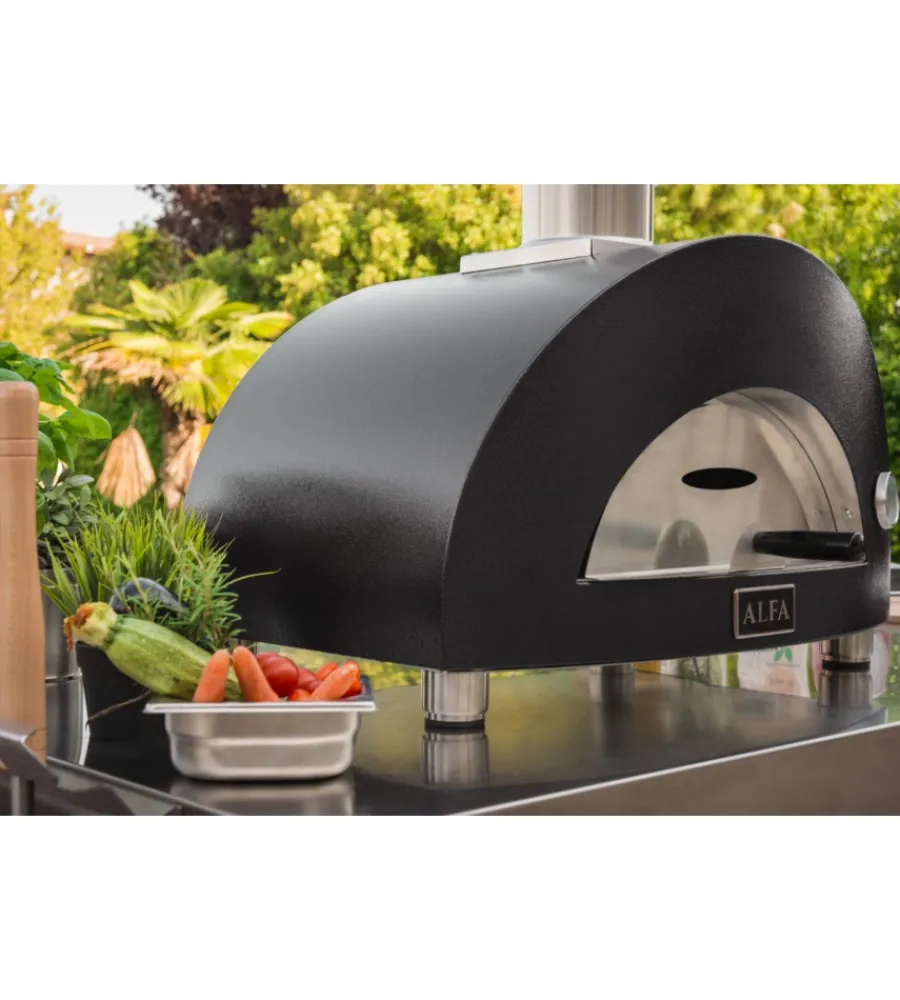 Forni Pizza-Alfa Forni Forno pizza a legna alfa "moderno" colore nero 1 pizza