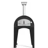 Fontana Forni Forni Pizza|Forno pizza a legna con carrello fontana "ischia" colore antracite 2 pizze