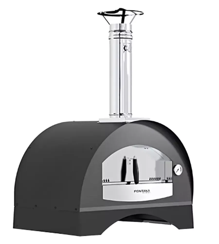New Forno pizza a legna fontana "amalfi" colore antracite 3 pizze Forni Pizza