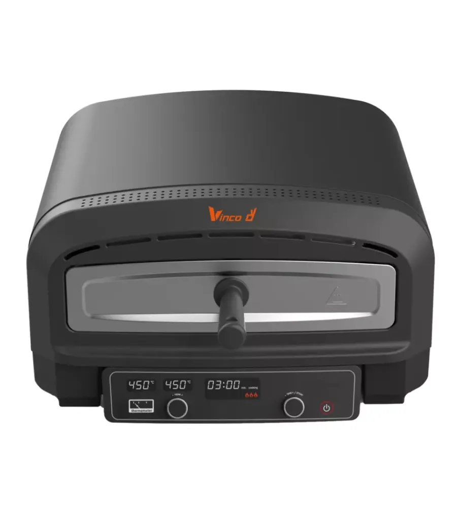 Forni Pizza|Forno pizza elettrico vinco nero 2200 w 1 pizza - cod. 50355