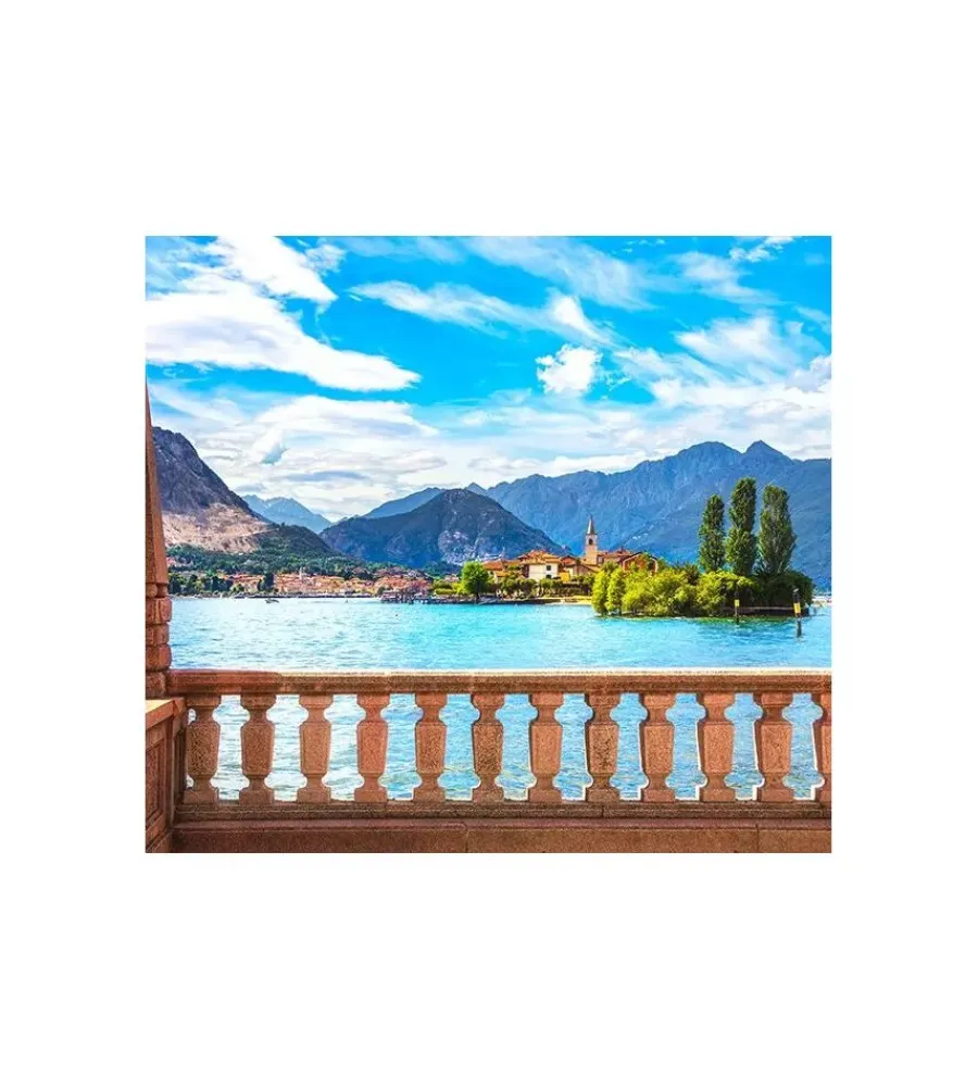 Decorazione Pareti- Fotomurale adesivo "isole borromee" in pvc, 312x280 cm
