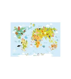 Decorazione Pareti|Fotomurale adesivo "kids map" in pvc, 416x280 cm