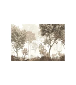 Decorazione Pareti|Fotomurale adesivo "scandinavian forest" in pvc, 416x280 cm