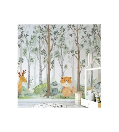 Decorazione Pareti|Fotomurale adesivo "the secret of the forest" in pvc, 312x280 cm