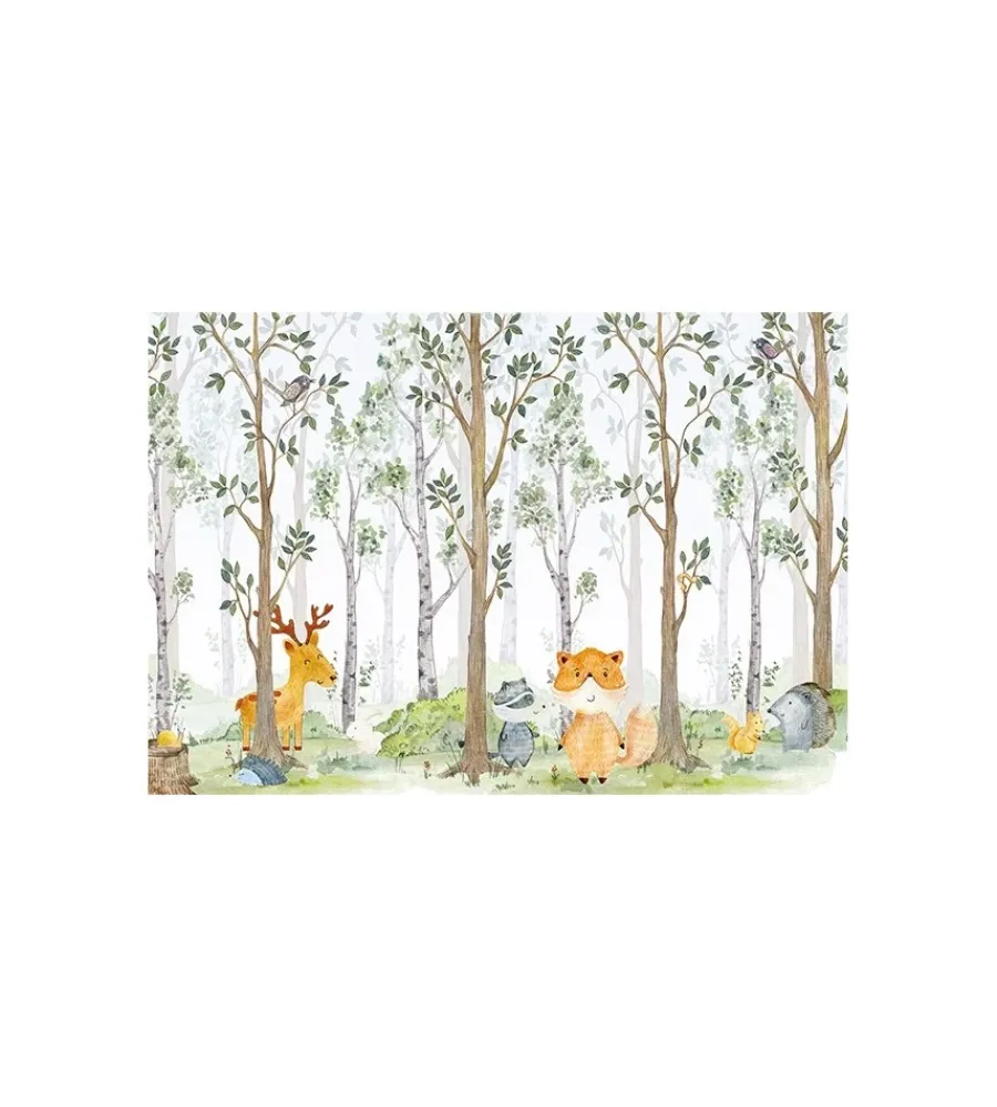 Decorazione Pareti- Fotomurale adesivo "the secret of the forest" in pvc, 416x280 cm