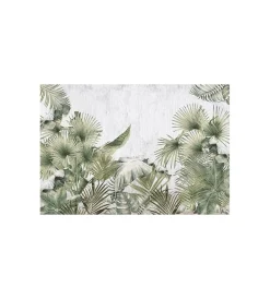 Decorazione Pareti|Fotomurale adesivo "wood&leaves" in pvc, 312x280 cm