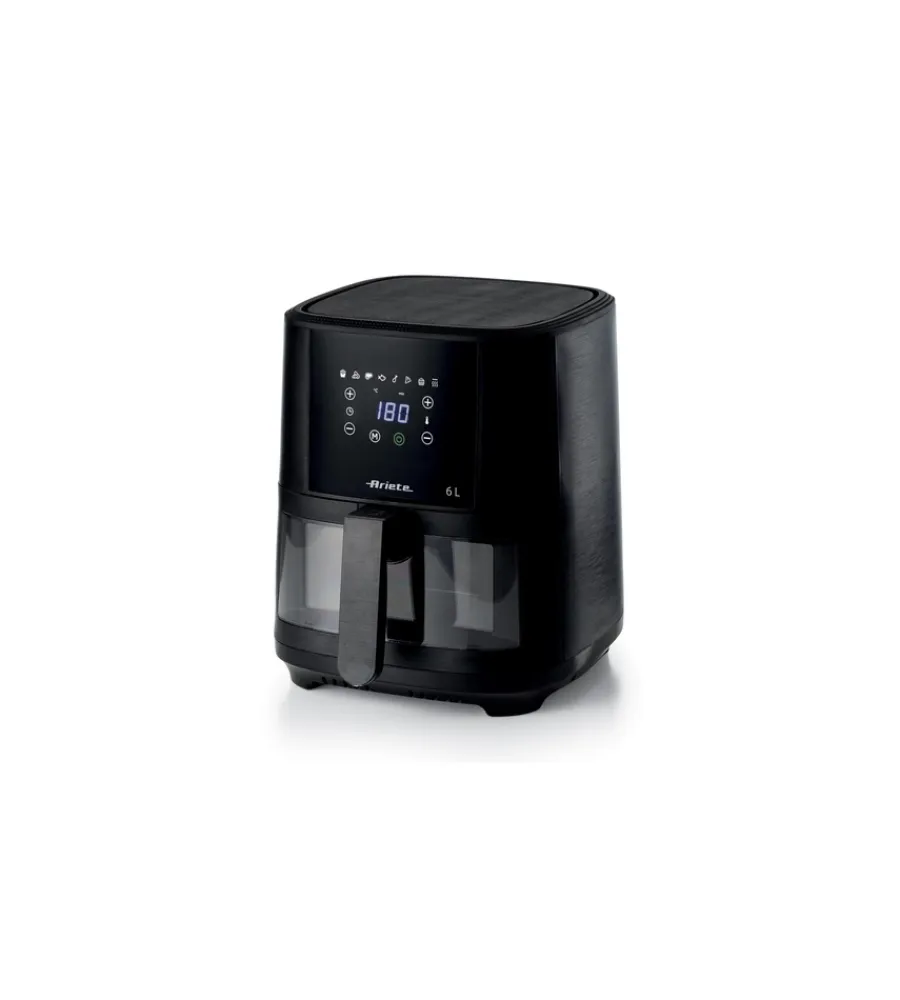 Piccoli Elettrodomestici|Friggitrice ad aria calda "airy fryer" nera, 6 lt - ariete