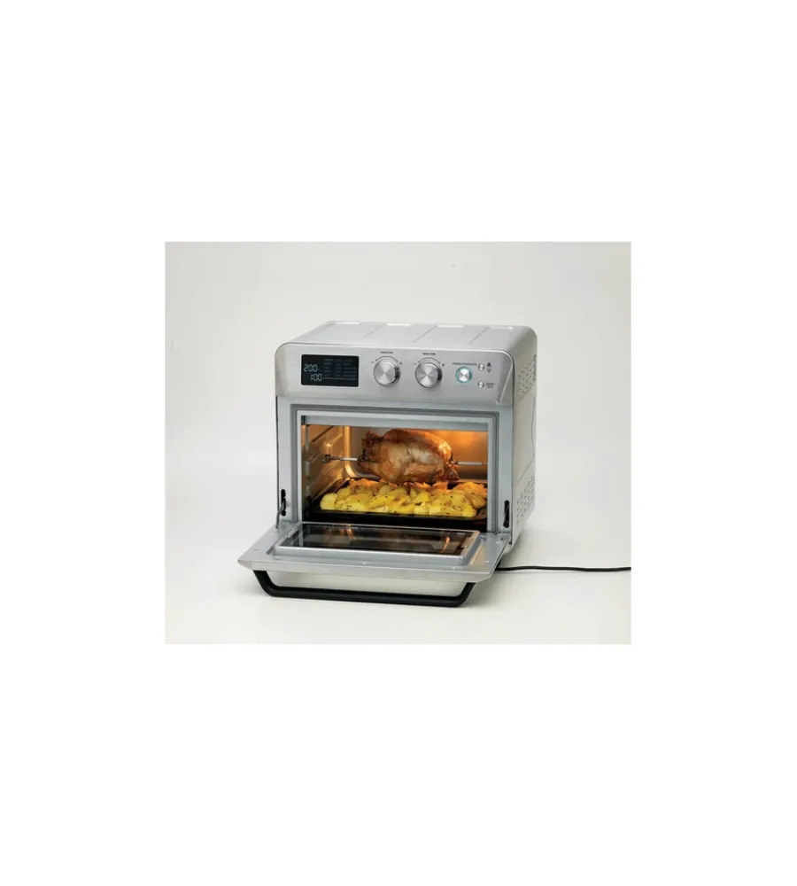 Piccoli Elettrodomestici- Friggitrice e forno ad aria calda "airy" acciaio, 25 lt - ariete
