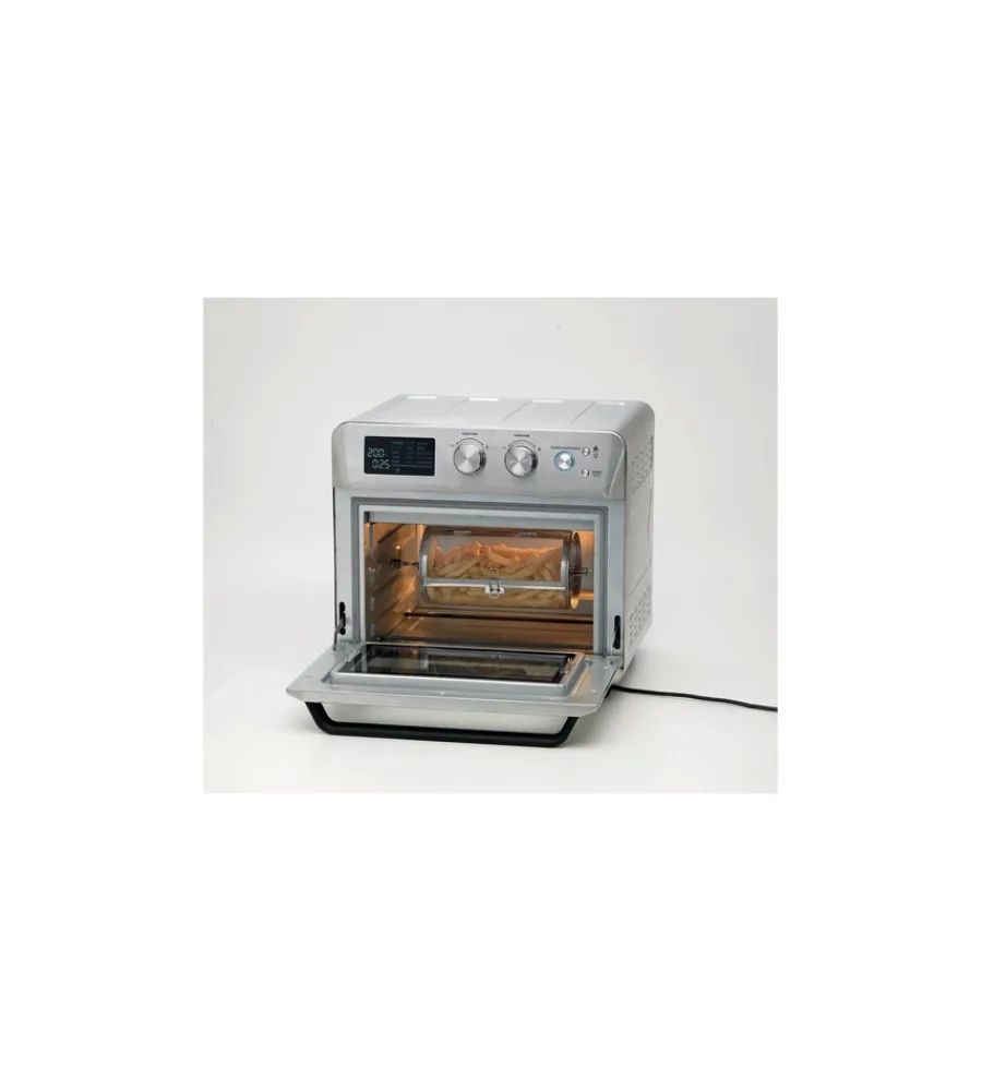 Piccoli Elettrodomestici- Friggitrice e forno ad aria calda "airy" acciaio, 25 lt - ariete
