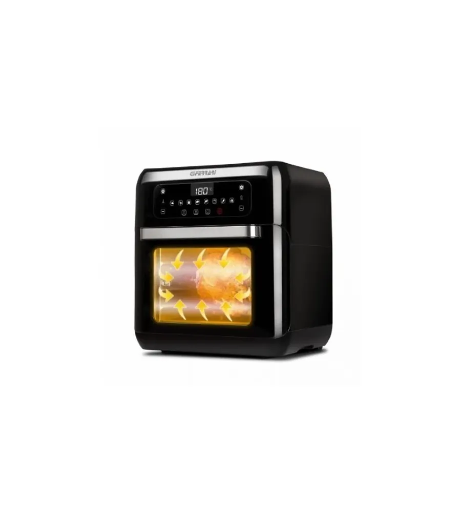 Piccoli Elettrodomestici|Friggitrice forno ad aria calda "friggisano" nera, 11 lt