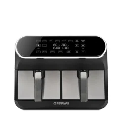 Piccoli Elettrodomestici- Friggitrice forno ad aria calda "friggisano duo" nera, 8 lt