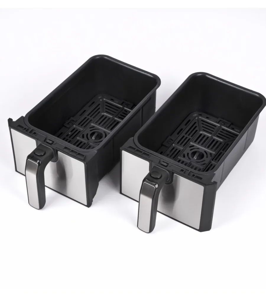 Piccoli Elettrodomestici- Friggitrice forno ad aria calda "friggisano duo" nera, 8 lt