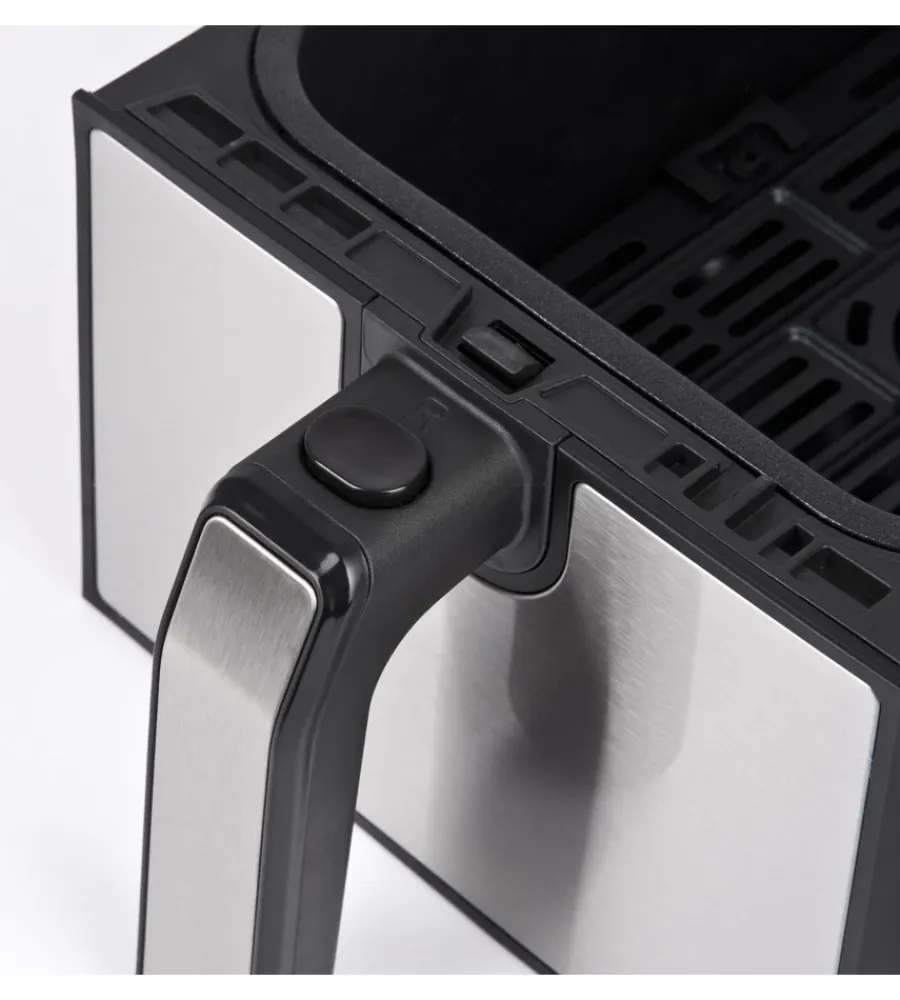 Piccoli Elettrodomestici- Friggitrice forno ad aria calda "friggisano duo" nera, 8 lt