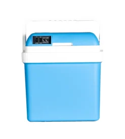 Sale Frigo portatile elettrico da campeggio blu con adattatore 24 lt Auto Interno