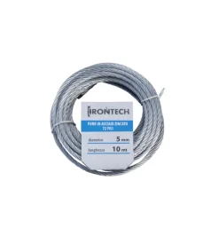 Clearance Fune 72 fili ø 5 mm. in acciaio zincato 10 mt. Sistemi Di Fissaggio