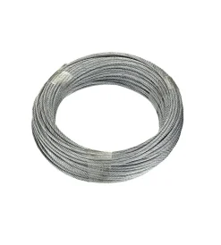 Ferramenta Per Esterno- Fune in acciaio zincato anima in fibra tessile ø 4 mm. - 20 mt.