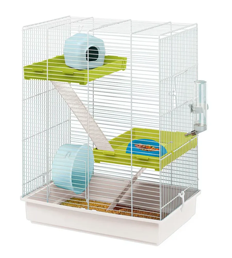 Ferplast Gabbie Per Roditori|Gabbia a tre piani per criceti hamster tris -