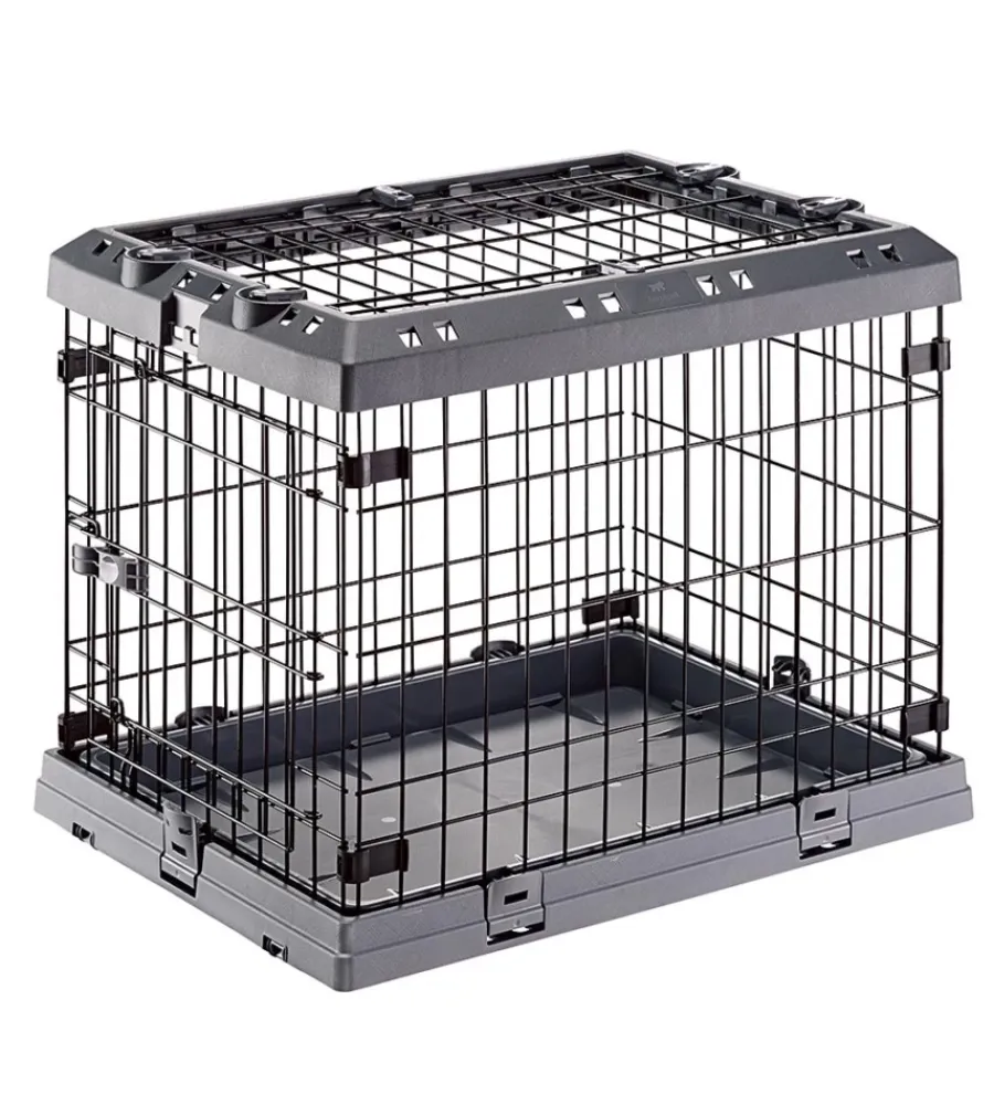 Clearance Gabbia box per cani pieghevole "superior 90", 77x51x55 cm - Trasportini Per Cane