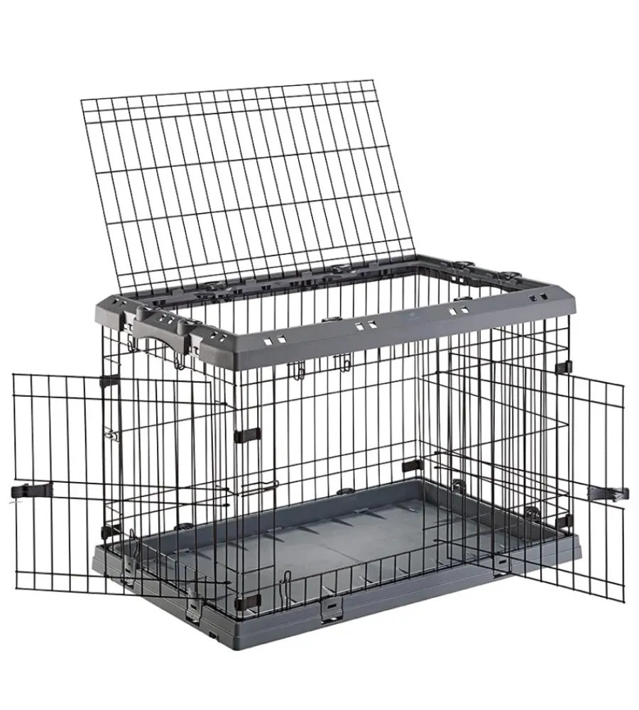 Clearance Gabbia box per cani pieghevole "superior 90", 77x51x55 cm - Trasportini Per Cane