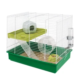 Gabbie Per Roditori-Ferplast Gabbia hamster duo bianca 46 x 29 x h 37,5 cm -