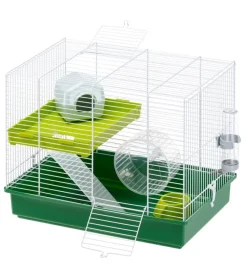Gabbie Per Roditori-Ferplast Gabbia hamster duo bianca 46 x 29 x h 37,5 cm -