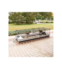 Sale Gabbia per conigli "krolik 200" in kit di montaggio, 205x60x50 - Gabbie Per Roditori