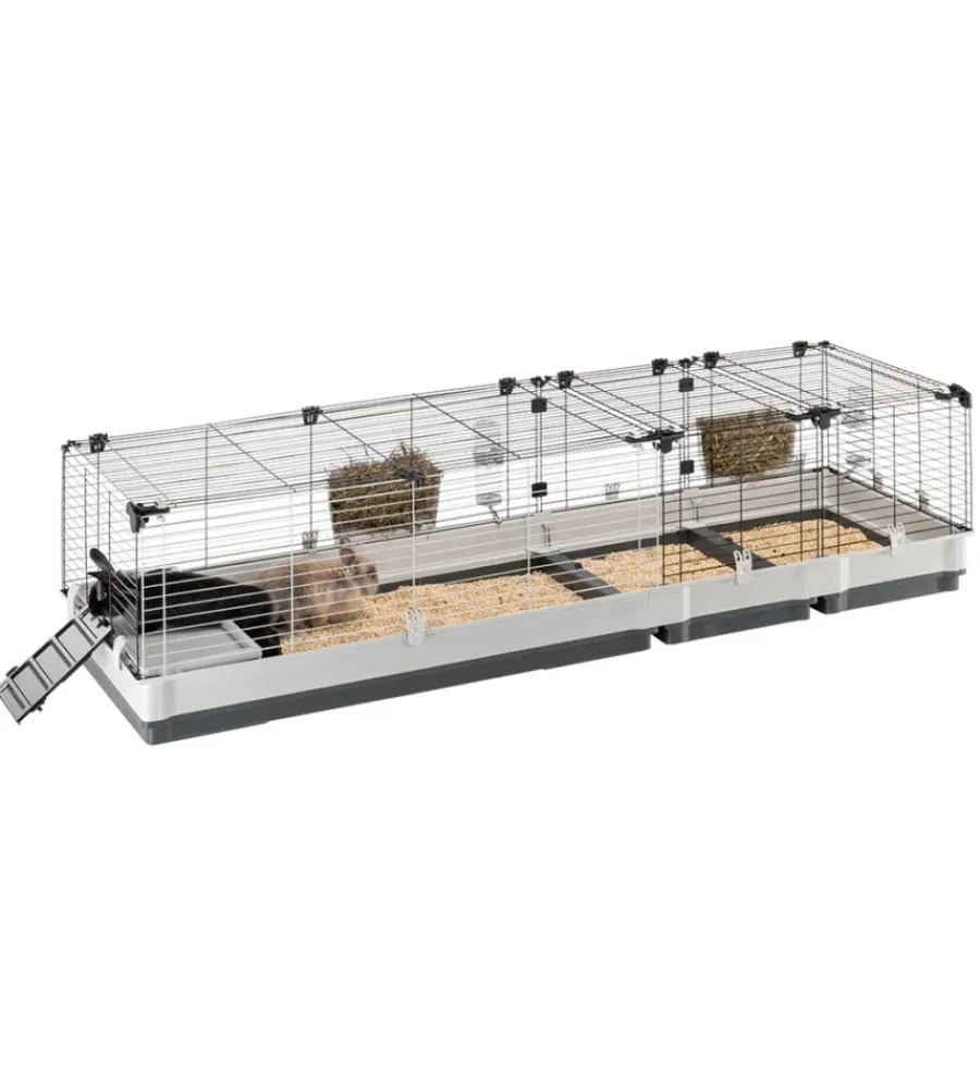 Sale Gabbia per conigli "krolik 200" in kit di montaggio, 205x60x50 - Gabbie Per Roditori