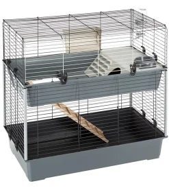 Discount Gabbia per conigli "rabbit 100 double" a due piani, 99x51,5x92 cm - Gabbie Per Roditori