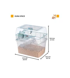 Ferplast Gabbie Per Roditori|Gabbia per criceti "duna space", 57x47x54 cm -