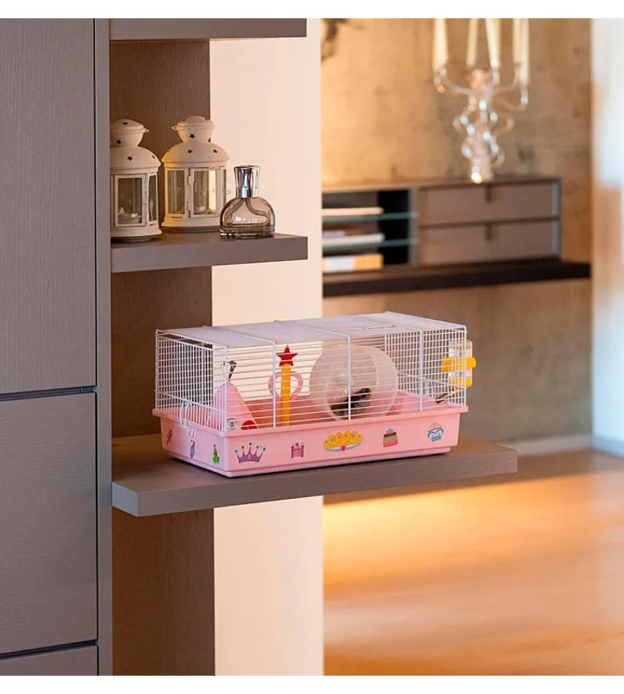 Gabbie Per Roditori-Ferplast Gabbia per criceti "princess", 46x29,5x23 cm -