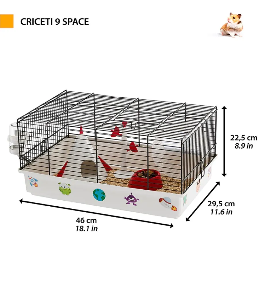 Online Gabbia per criceti "space", 46x29,5x23 cm - Gabbie Per Roditori
