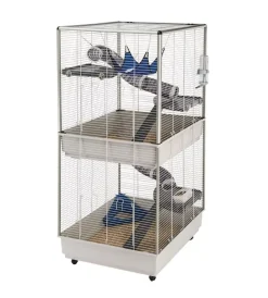 Ferplast Gabbie Per Roditori|Gabbia per furetti su due piani "tower", 75x80x161 cm -